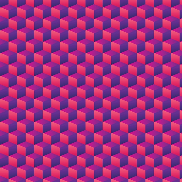 Seamless abstract 3d geometric box pattern background