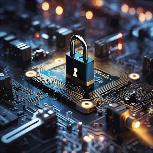 Vetor segurança cibernética proteção de dados conceito de negócio conceito segurança privacidade proteção de dados de segurança cibernética