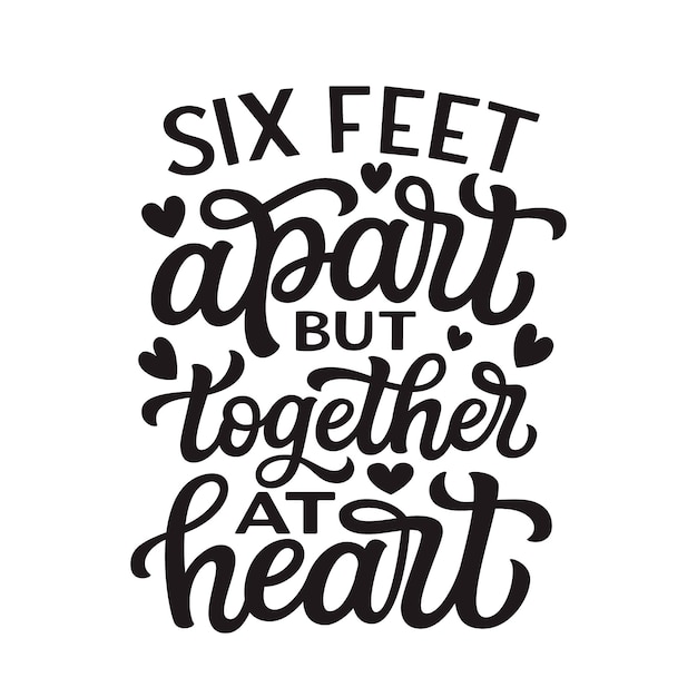 Seis pés de distância, mas juntos no coração, letras