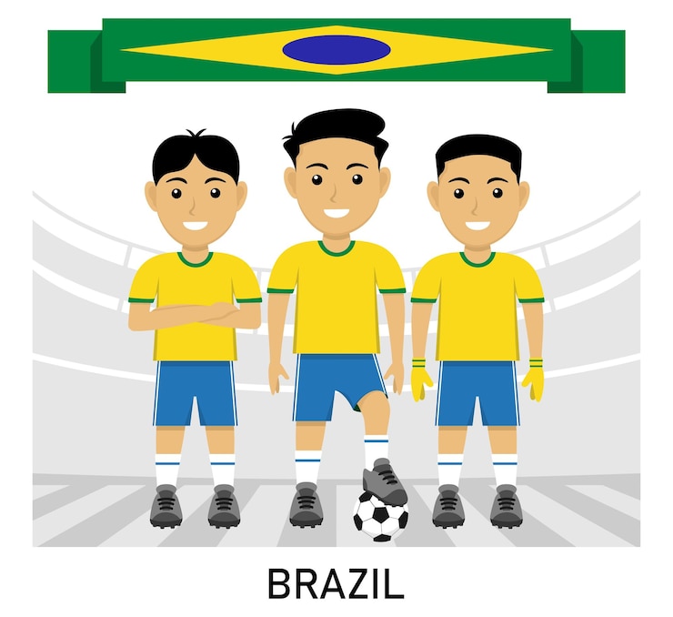 Vetor seleção da copa do mundo brasil