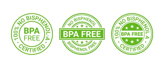 Selo de ícone livre de bpa sem emblemas redondos de bisfenol etiquetas de plástico não tóxicas adesivos para pacote ecológico