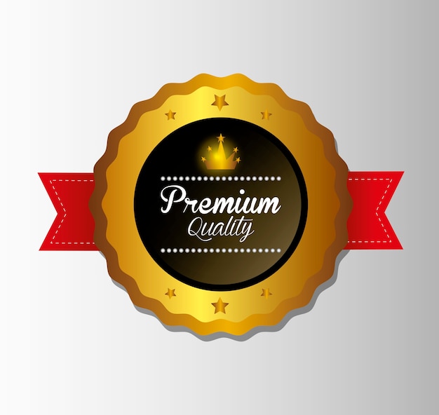 Selo de ouro de qualidade premium garantido