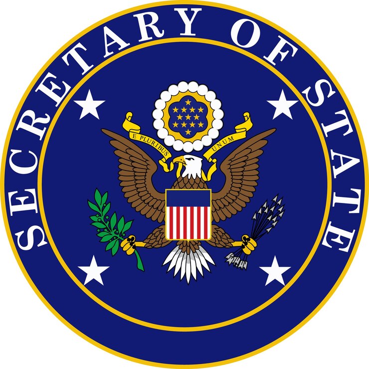 Vetor selo do secretário de estado dos estados unidos
