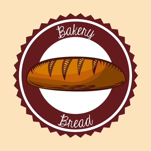 Selo selo com ícone de pão