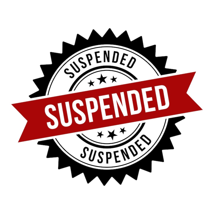 Vetor selo suspensosinal redondo suspenso com fita