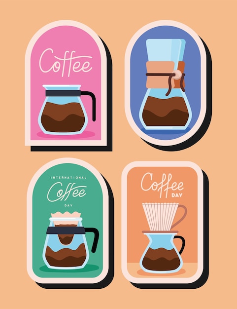 Selos de café set