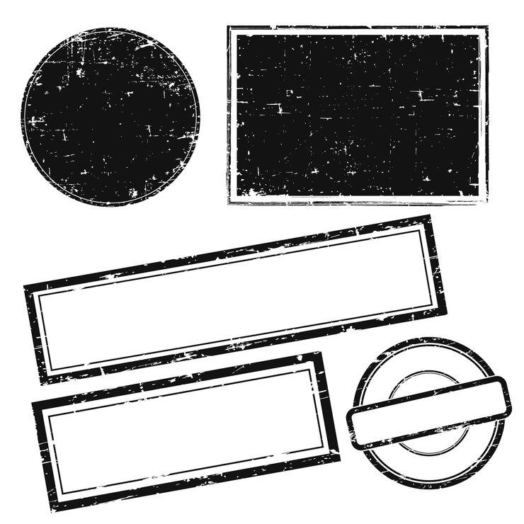 Selos do grunge do vetor sem texto. Conjunto de selos.