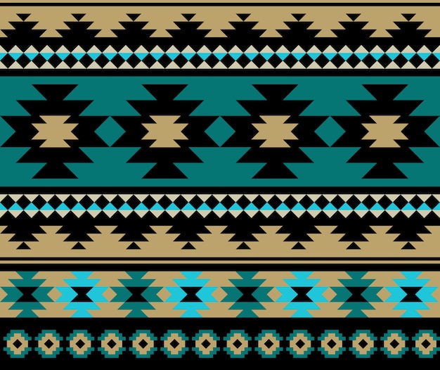 Vetor sem costura design padrão asteca étnica.