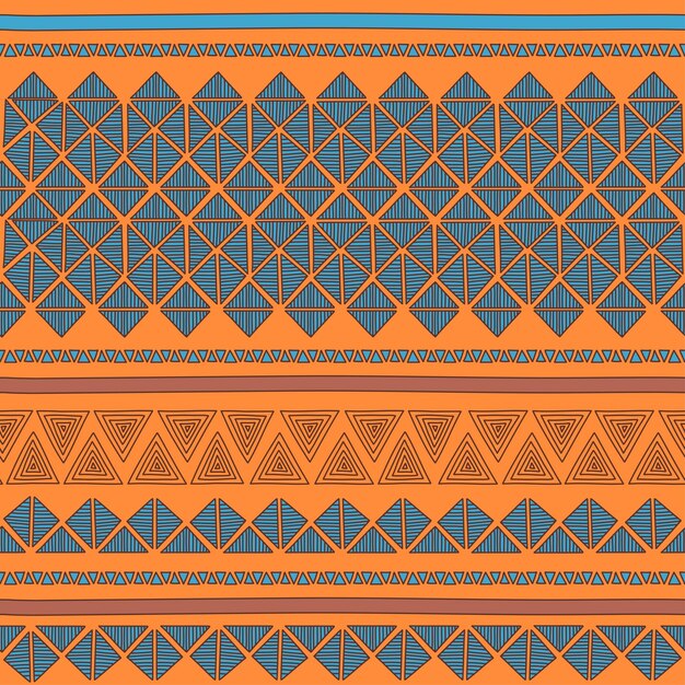 Sem costura padrão abstrato em estilo africano