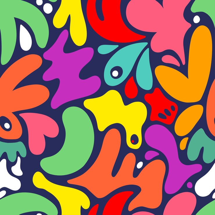 Vetor sem costura padrão abstrato multicolorido. ilustração vetorial
