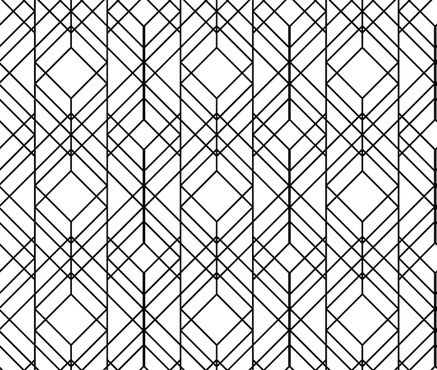 Sem costura padrão geométrico. fundo clássico abstrato do vetor na cor preto e branco