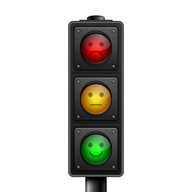 Vetor semáforos rodoviários realistas vetoriais 3d isolados pare, espere, vá, sinais, regras de segurança, conceito, modelo de design, semáforo ligado, semáforos com infográfico de luz verde amarelo vermelho