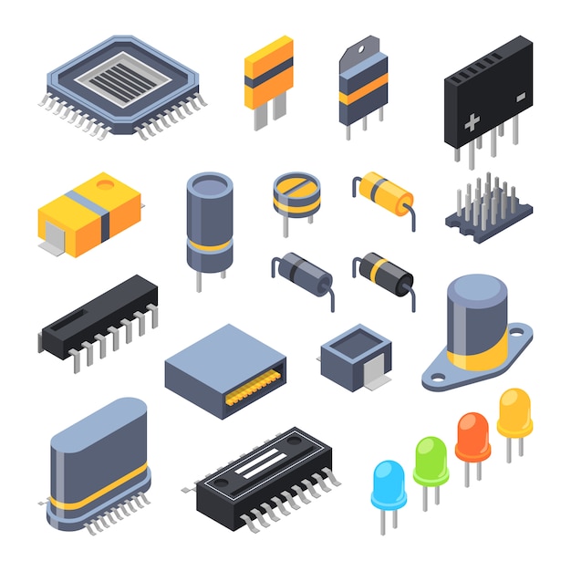 Semicondutores e componentes elétricos para peças eletrônicas