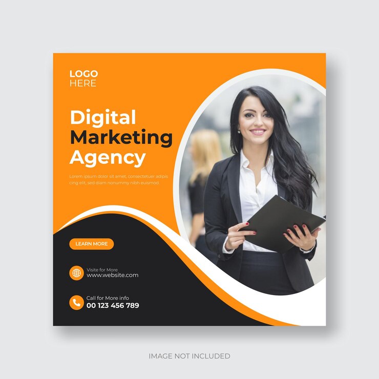 Seminário on-line ao vivo de marketing digital e modelo de postagem em mídia social corporativa