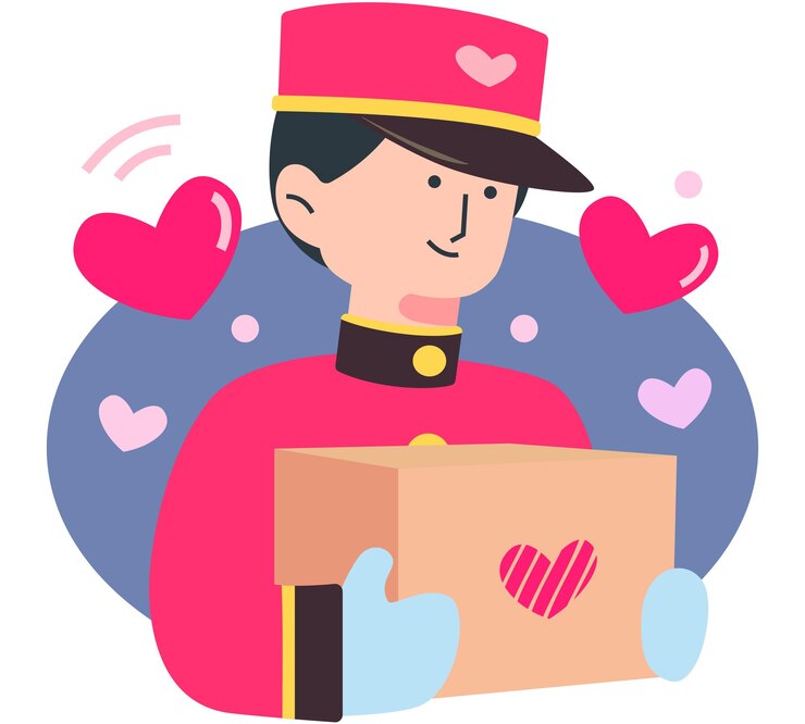 Vetor send a parcel of love