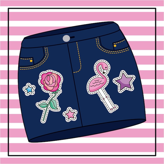 senhora mini saia jeans