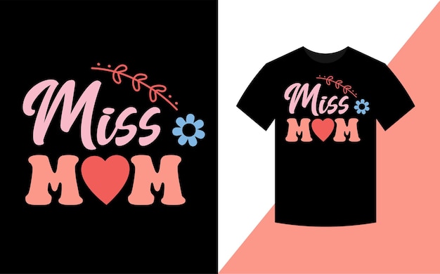 Senhorita mãe dia das mães melhor design de camiseta retrô groovy