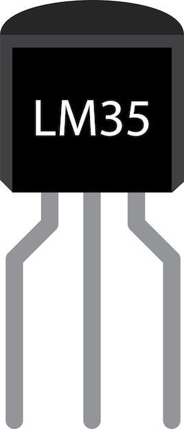 Vetor sensor de temperatura lm35