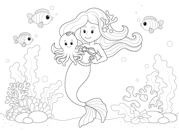 Desenhos Sereias Colorir Pdf Imagens – Download Grátis no Freepik