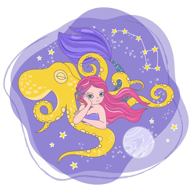 Sereia space cartoon