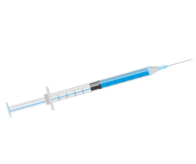 Seringa Equipamento médico Seringa médica descartável realista com agulha Aplicável para vacina