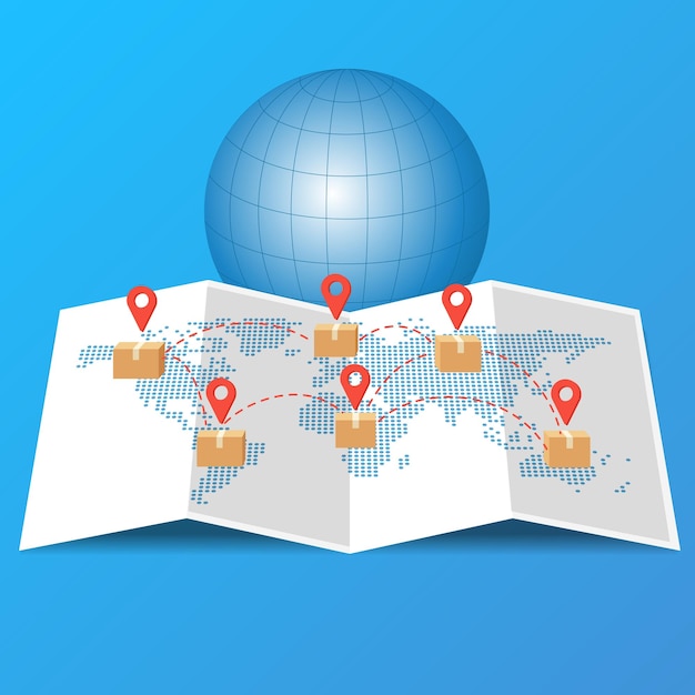 Serviço de entrega de remessas em todo o mundo Exportação internacional Importação