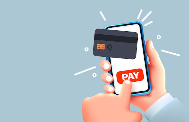 Serviço de pagamento por cartão de crédito compra on-line ilustração vetorial da aplicação bancária