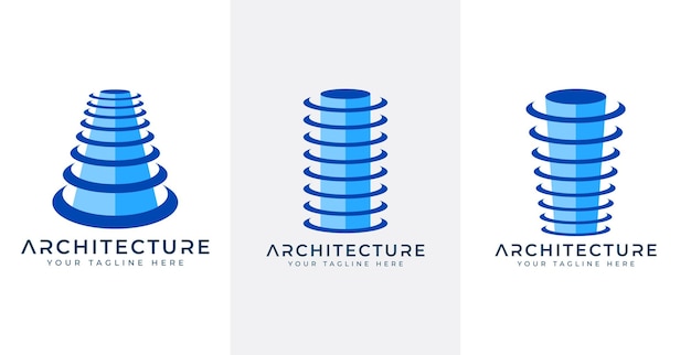 Serviços imobiliários de modelo de design de logotipo de construção de arquitetura