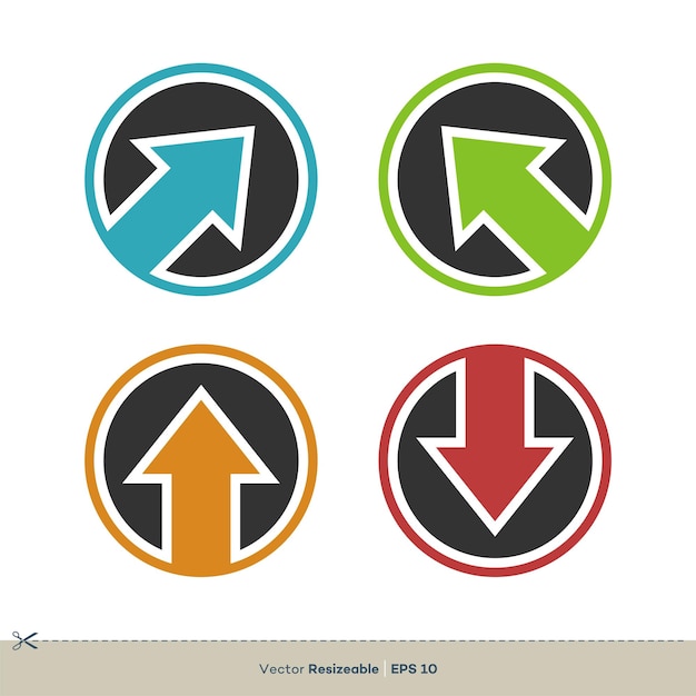 Vetor set arrow vector logo template ilustração design vector eps 10