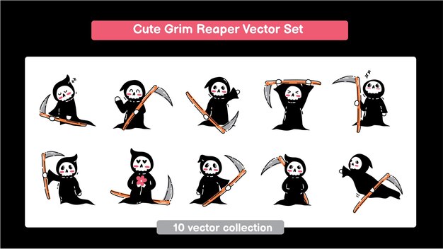 Set de personagens do grim reaper