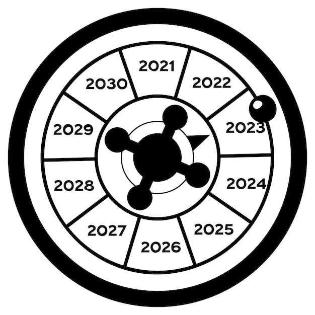 Seta da mesa de jogos de azar apontando para o conceito de 2023, vinte e vinte e três vetor feliz ano novo 2023 hny