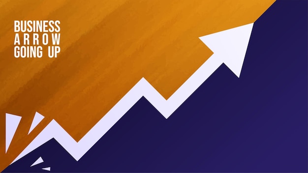 Seta de crescimento de sucesso empresarial com seta movendo-se para cima