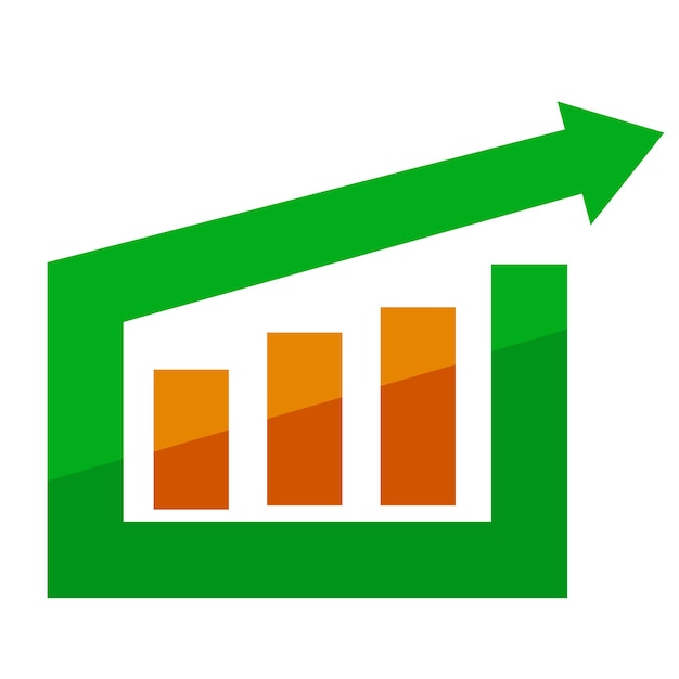 Seta de retângulo de cor gradiente simples e logotipo de símbolo negócios ou empresas orientadas para investimentos