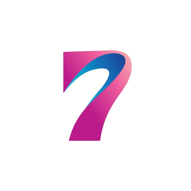 Vetor sete design de logotipo