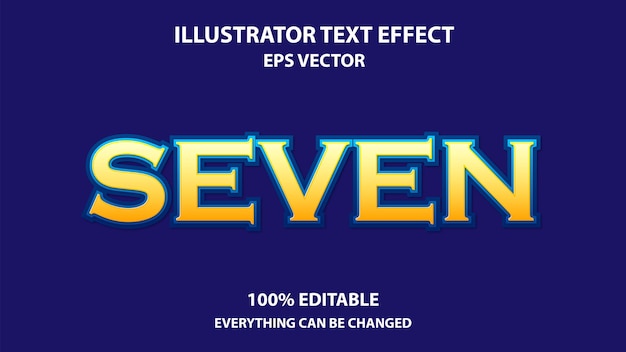 Sete efeito de texto editável