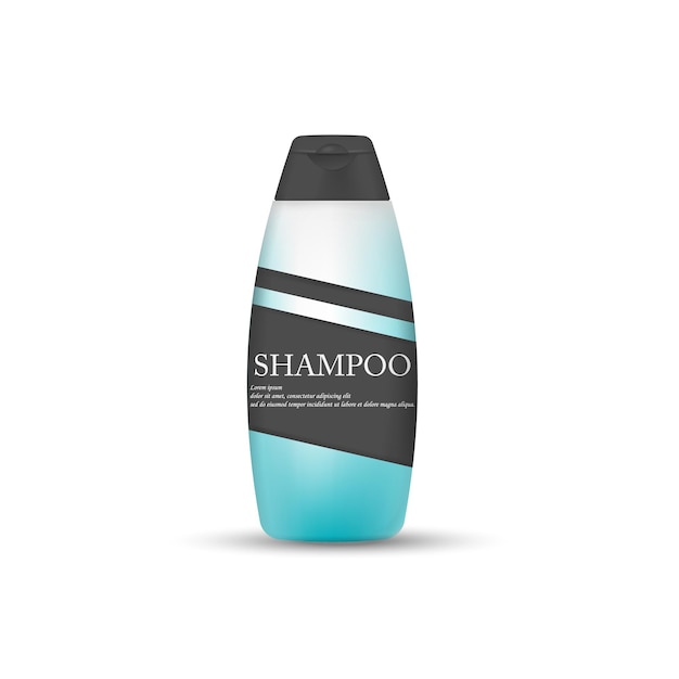 Shampoo isolado na ilustração vetorial de fundo branco