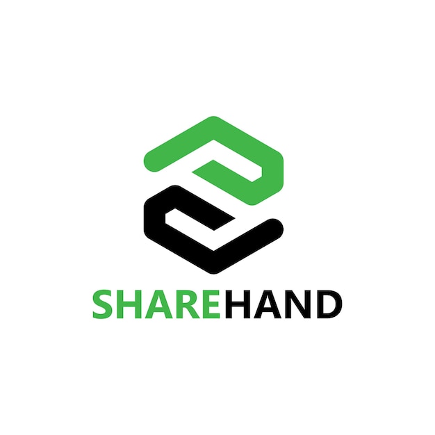 Share hand logo template design