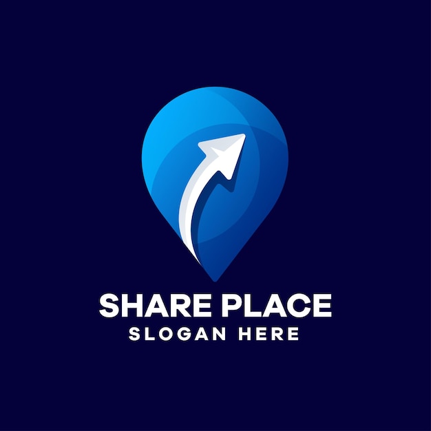 Share place gradient logo design