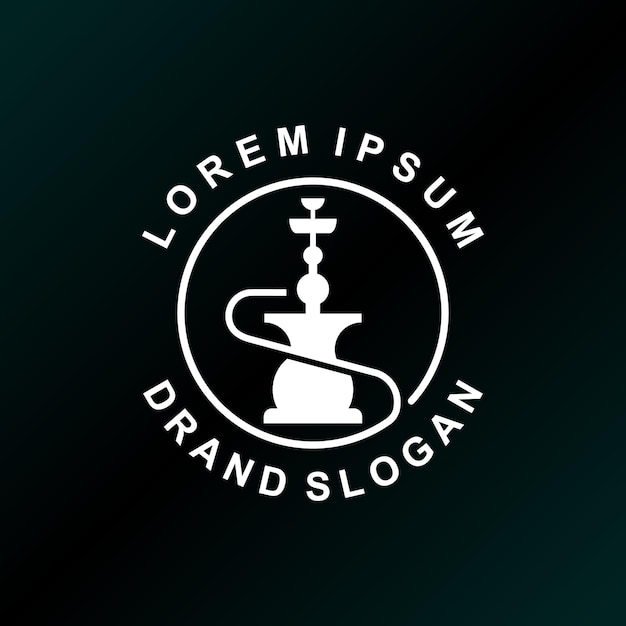 Shisha logo para ilustração vetorial de marca | Vetor Premium