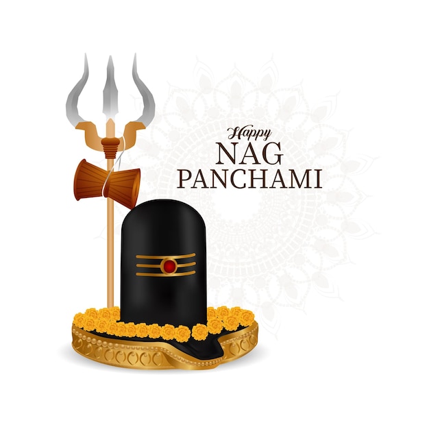 Shivling criativo para o festival feliz nag panchami