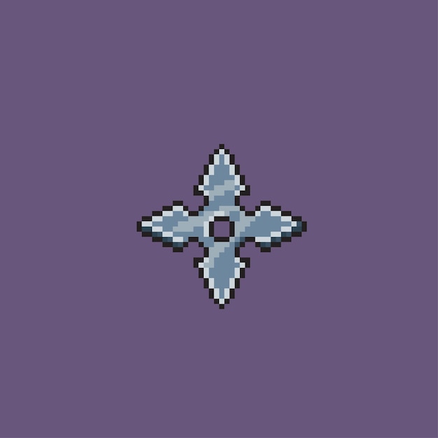 Shuriken em estilo pixel art