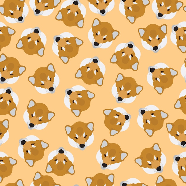 Siba dogs seamless pattern