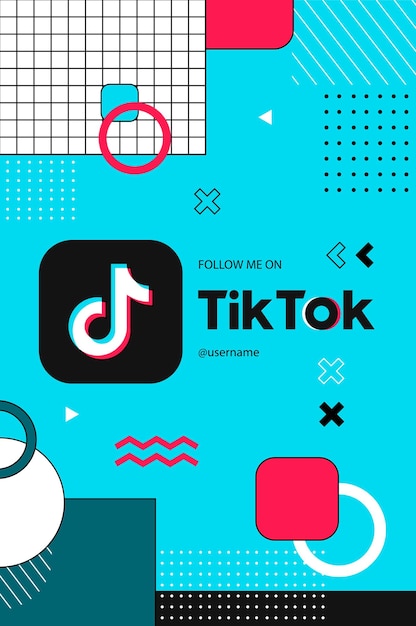 Siga-me no fundo tiktok tiktok estilo memphis