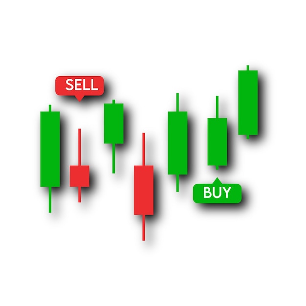 Vetor signo indicador do mercado financeiro de negociação