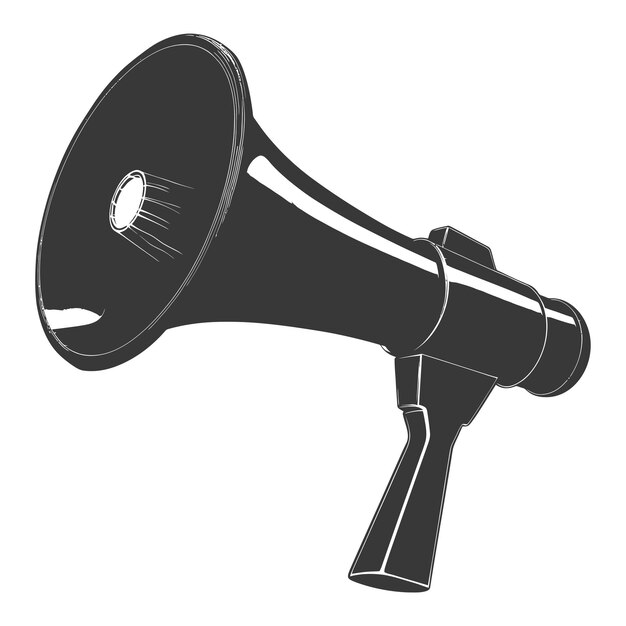 Vetor silhouette megaphone announcement black color only