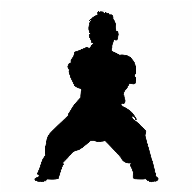 Silhueta de artes marciais de caratê