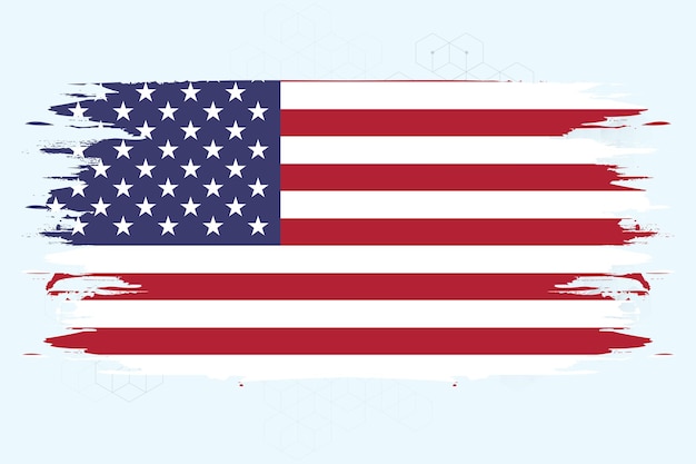Vetor silhueta de bandeira americana grunge conjunto de bandeira dos eua vetor grunge silhueta de bandeira independência julho