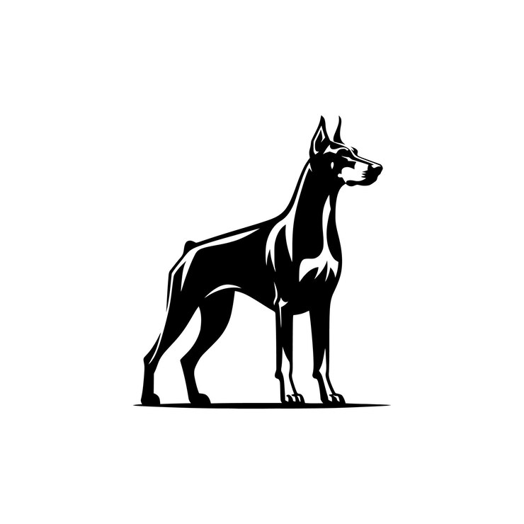 Vetor silhueta de cão