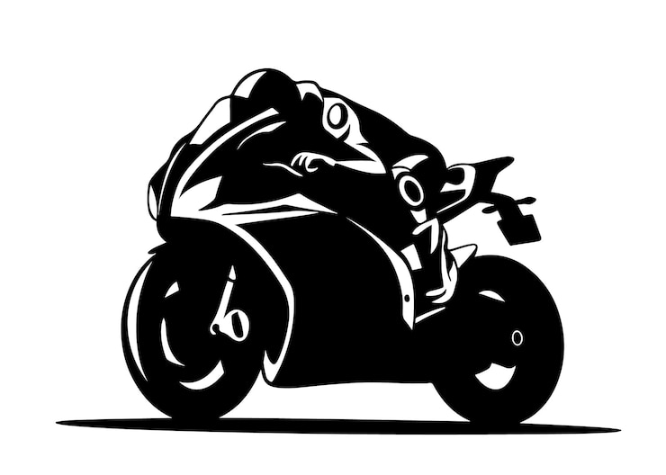 Vetor silhueta de corrida de motocicletas