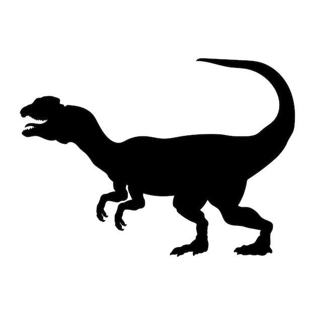 Vetor silhueta de dinossauro raças vetoras de monogramas de dinossauros